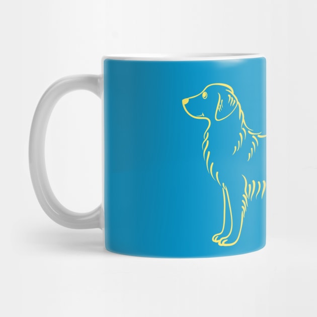 Standing Golden Retriever by illucalliart